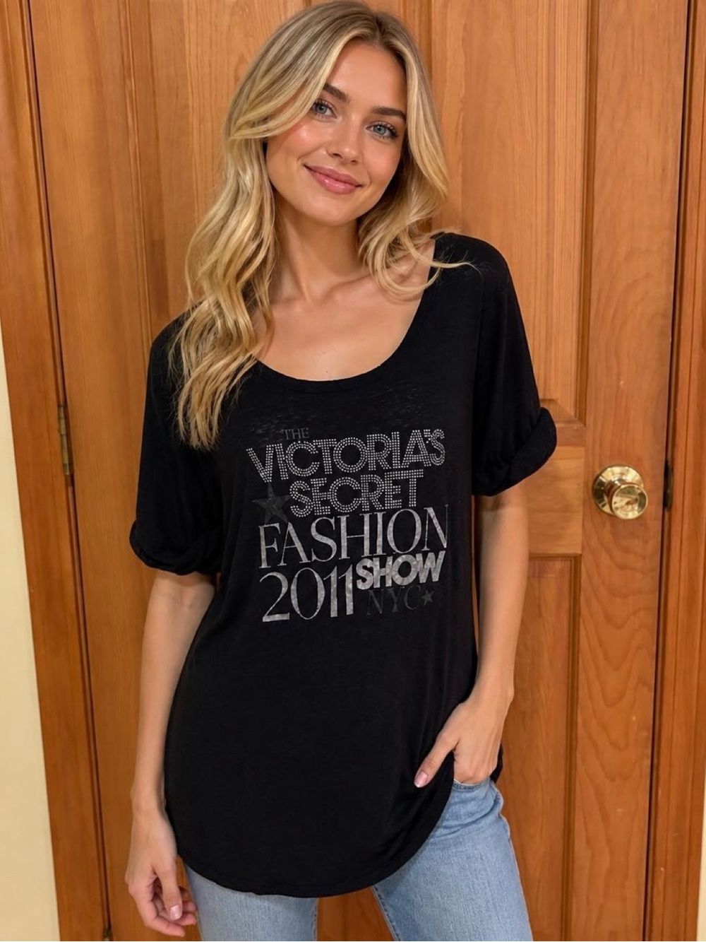 Victoria's Secret Black Graphic 'Fashion Show 2011' Tee